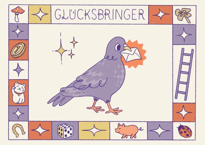 Illustration einer Brieftaube